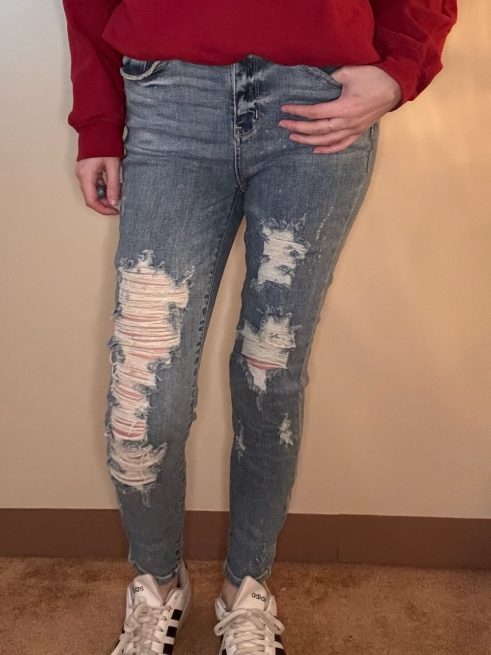 Judy Blue Distressed Light Blue Women’s Skinny Jeans